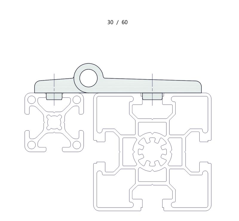 Kunststoff-Kombi-Scharniersystem 30/60