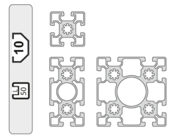 Alu-Profilreihe 50 leicht